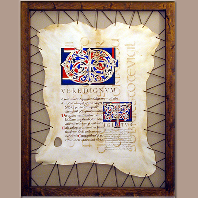 pergamena autentica in grande formato